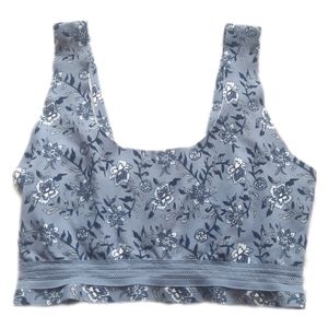 Lucky Brand Bralette Medium Blue Floral Print